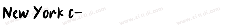 New York c字体转换